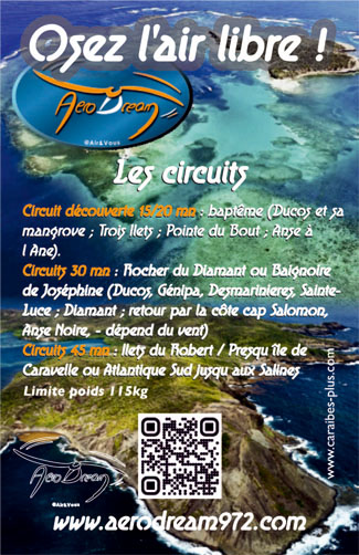 Carte mini verso Aerodream - Activités Air Martinique