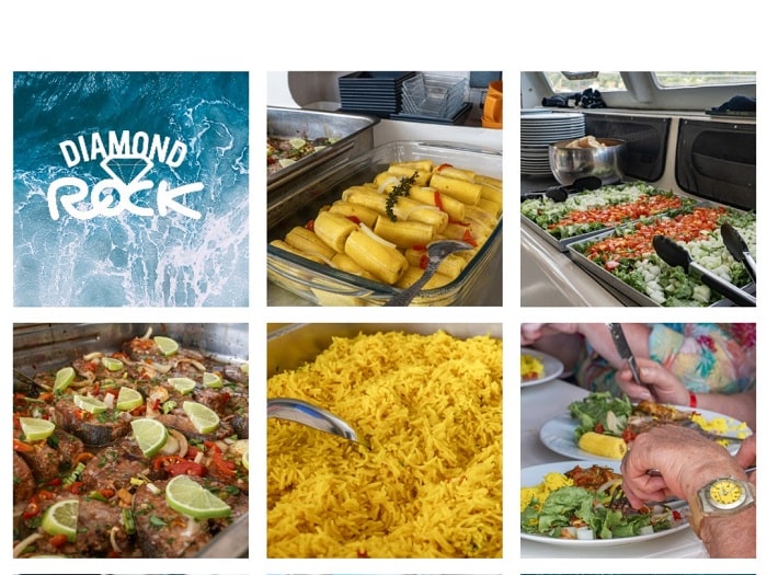 Snorkeling dans la mer des Caraïbes lors d’une sortie en catamaran Diamond Rock