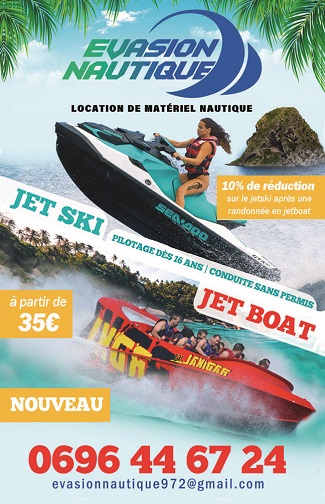 Carte mini recto Evasion Nautique – Activités nautiques Martinique