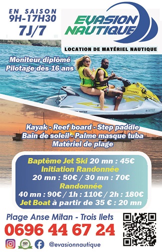 Carte mini verso Evasion Nautique – Location matériel & sorties nautiques Martinique