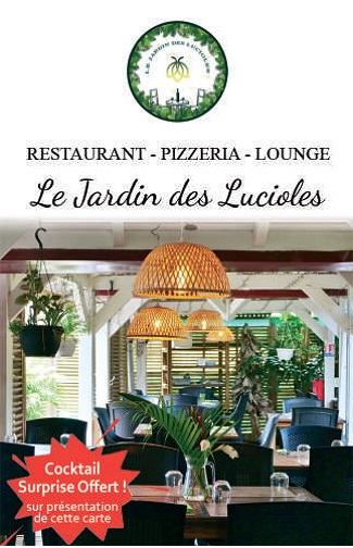 Carte mini recto Le Jardin des Lucioles – restaurant à Tartane Martinique (version miniature)