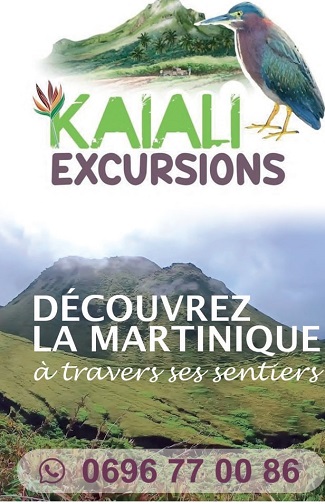Carte mini recto Kaiali Excursions – Randonnées Martinique
