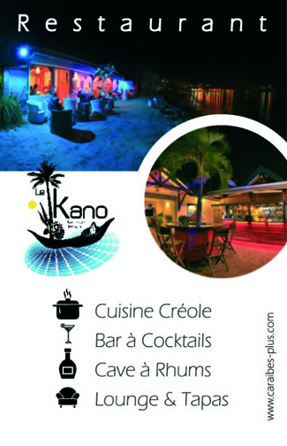Carte mini verso Le Kano – Restaurant bar lounge Martinique