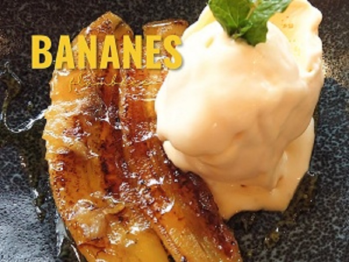 Dessert a la banane caramelisee au Musee de la Banane en Martinique