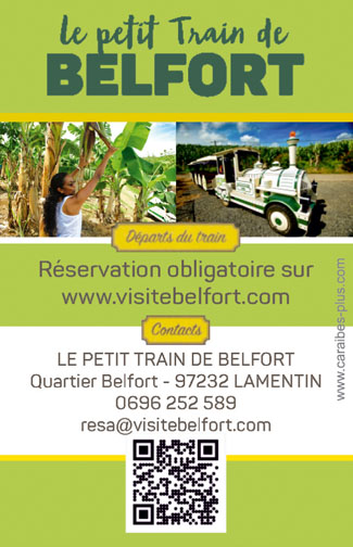 Carte mini verso Petit Train de Belfort – Visite plantation de bananes Martinique