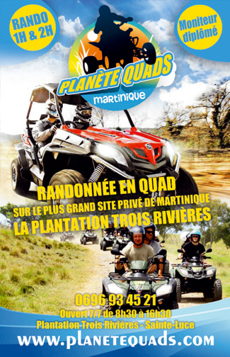 Carte mini recto Planète Quads – Quad Martinique