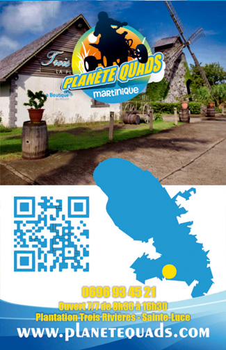 Carte mini verso Planète Quads – Quad Martinique